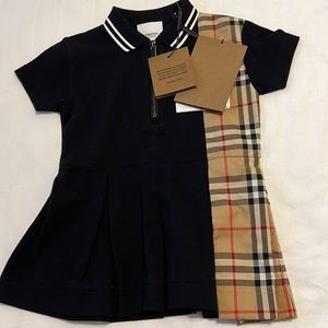 Burberry Black and Tan Kids Dress